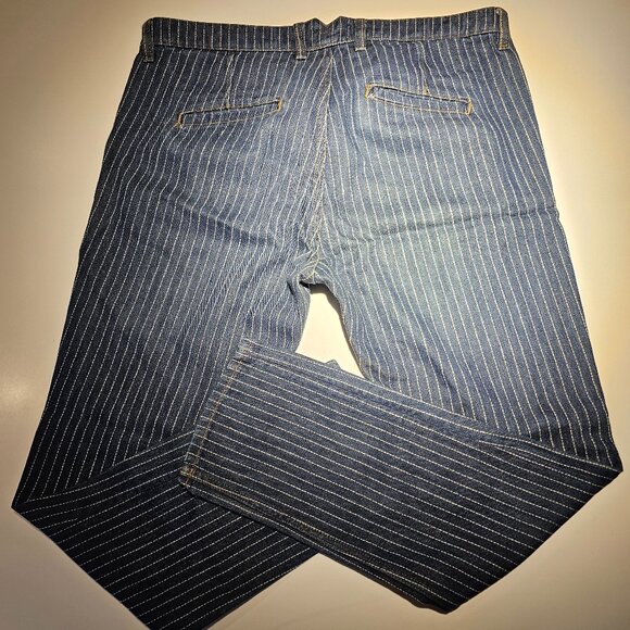 Mango Men's Pin Striped Jeans Size 34 - Picture 3 of 4